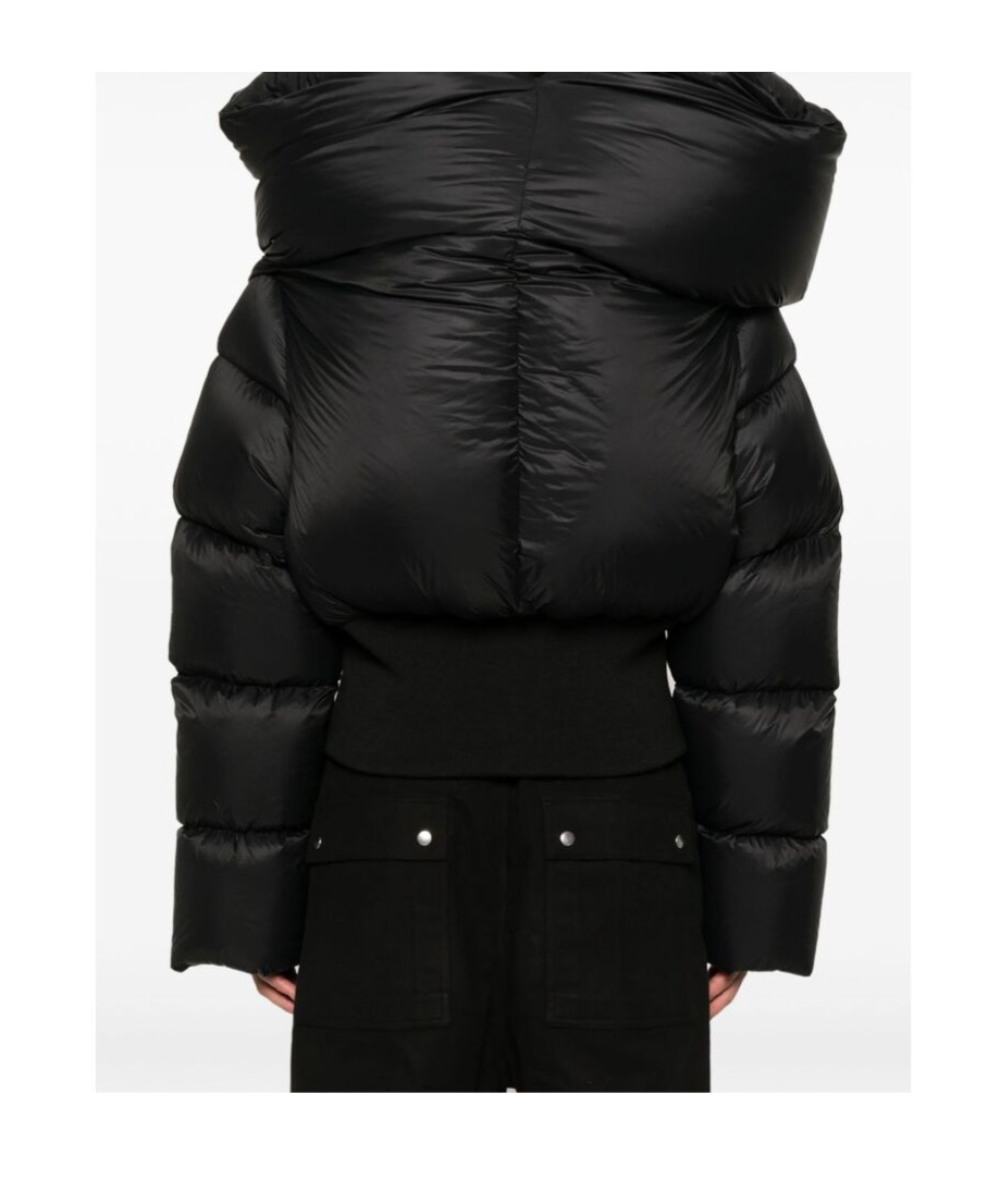 Rick Owens Long-sleeved Down Jacket In Black