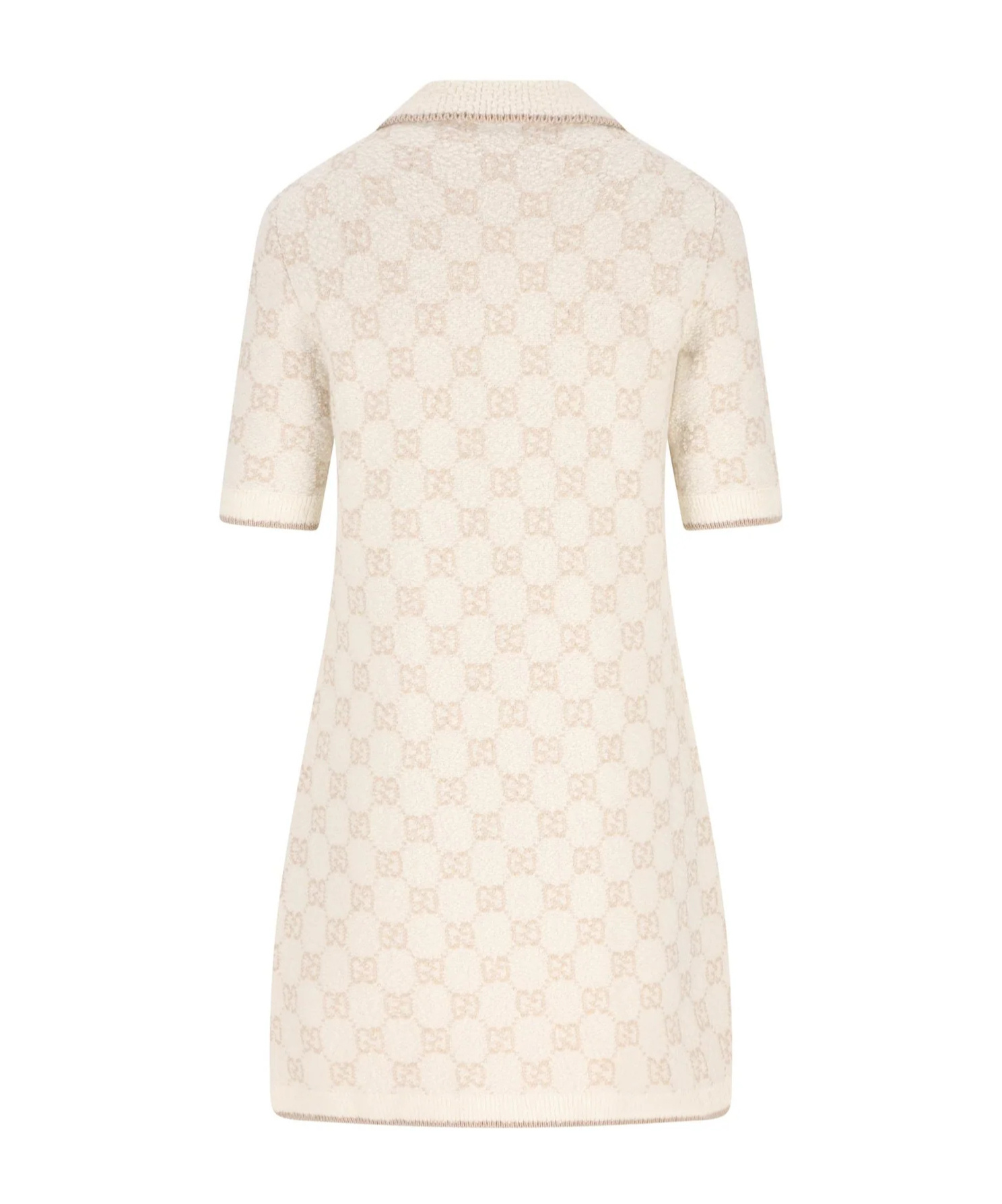 Gucci Short Sleeve Dress In Neutral