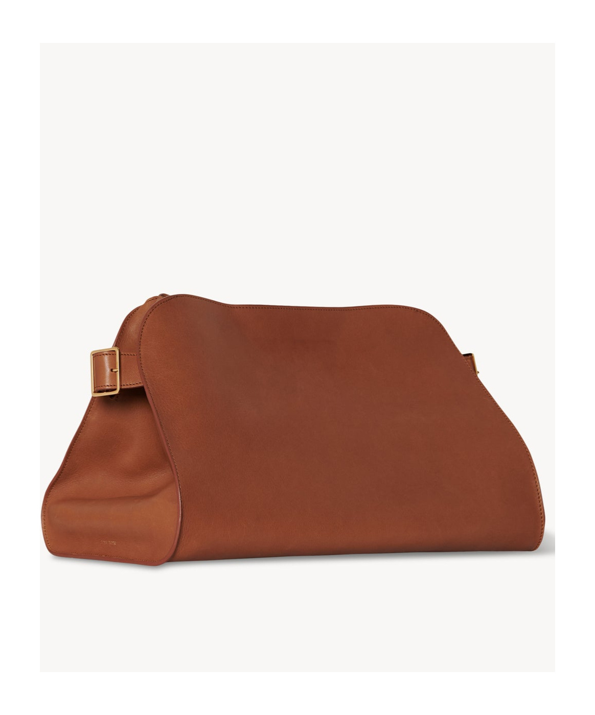 The Row Margaux Ew Clutch Logo Clutch In Brown