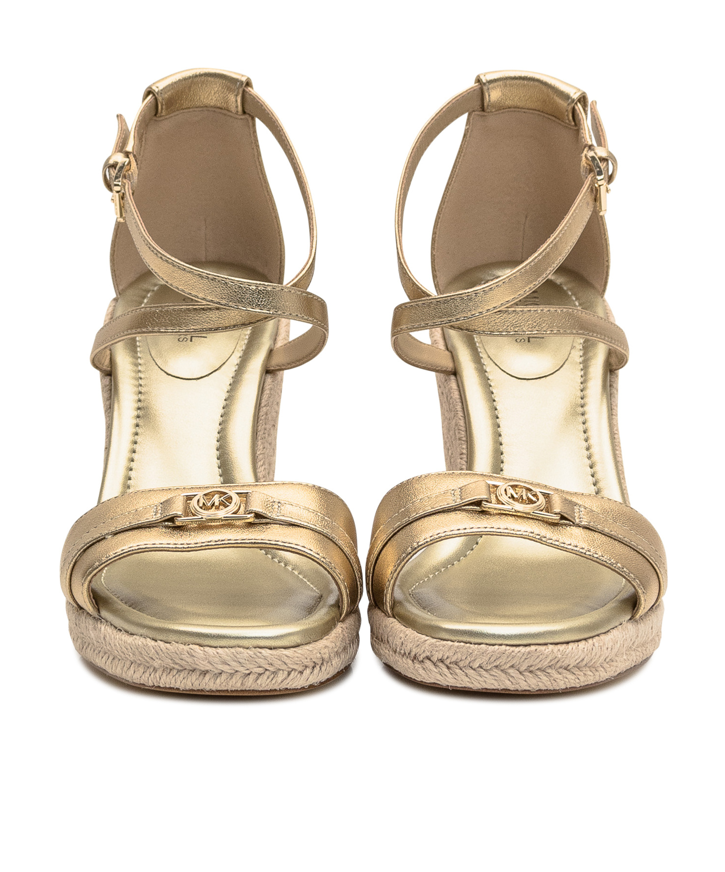 Michael Kors Mandy Wedge Sandals In Nude