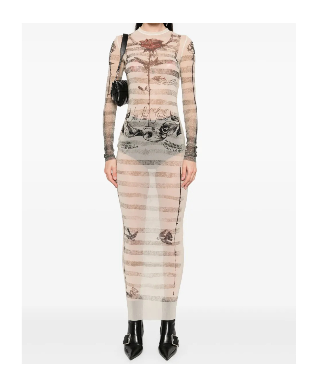 Jean Paul Gaultier Long-sleeved Dress In White