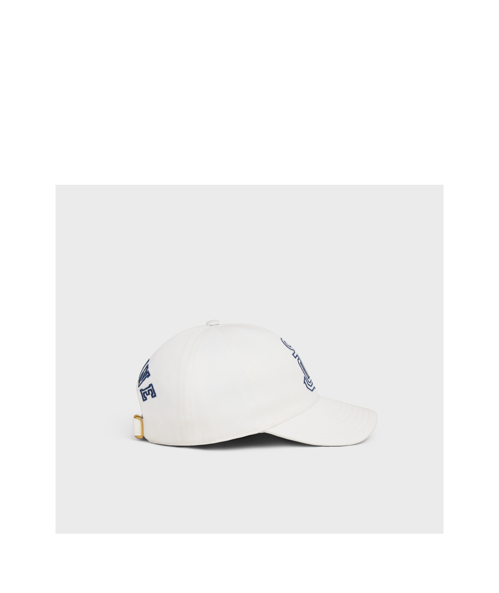 Celine Anchor Baseball Cap In Washed Cotton In Off White
