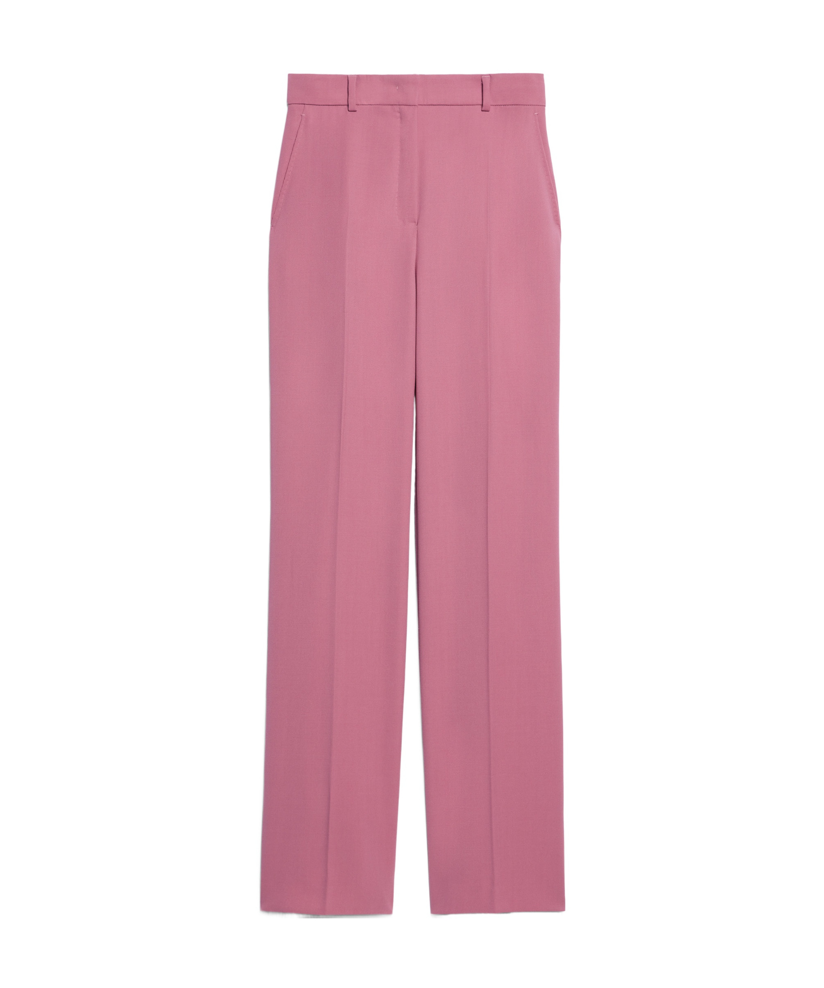 Shop Max Mara Studio Pleat Detailed Straight Leg Pants In Pink