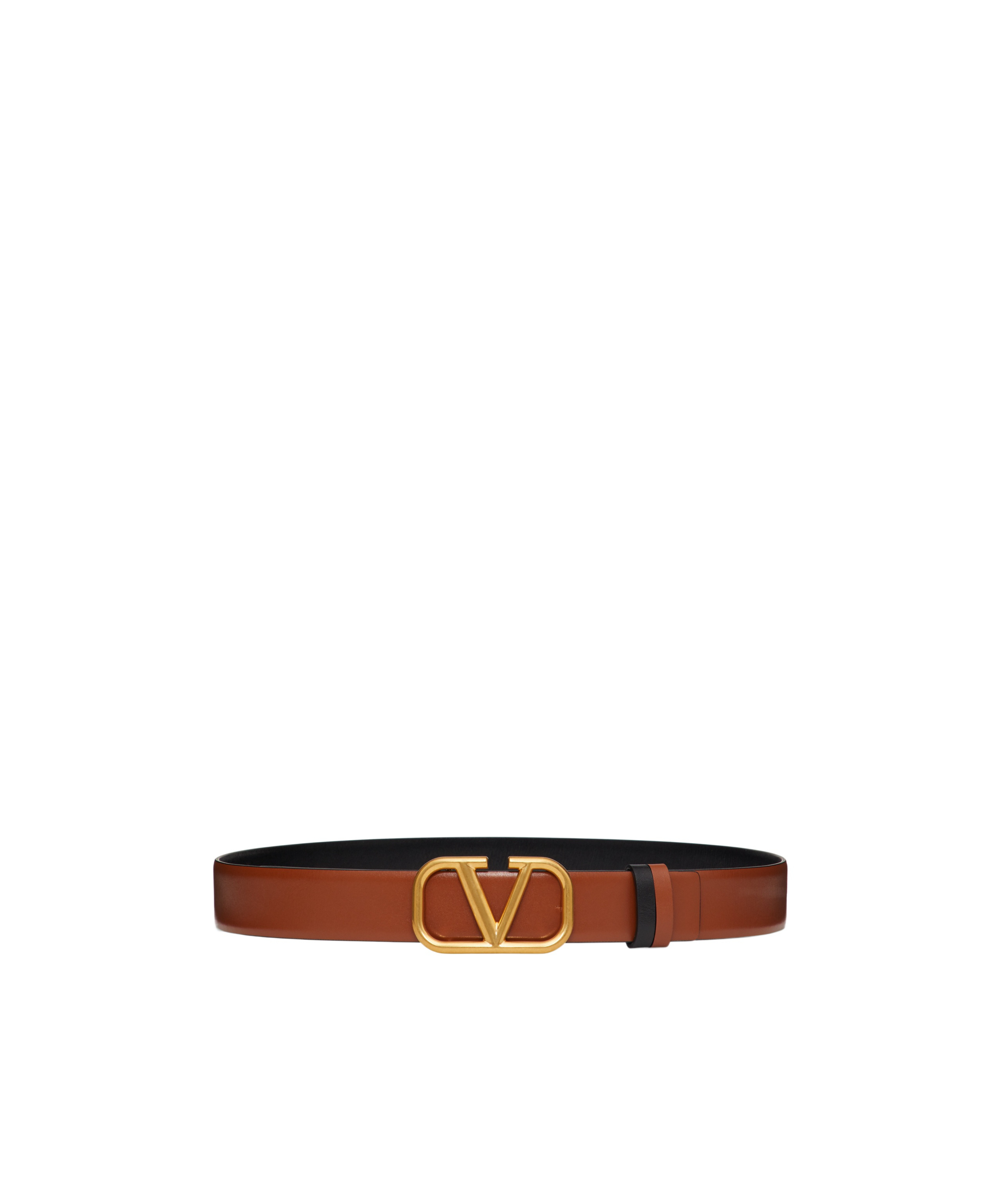 Valentino Vlogo Signature Leather Belt In Red