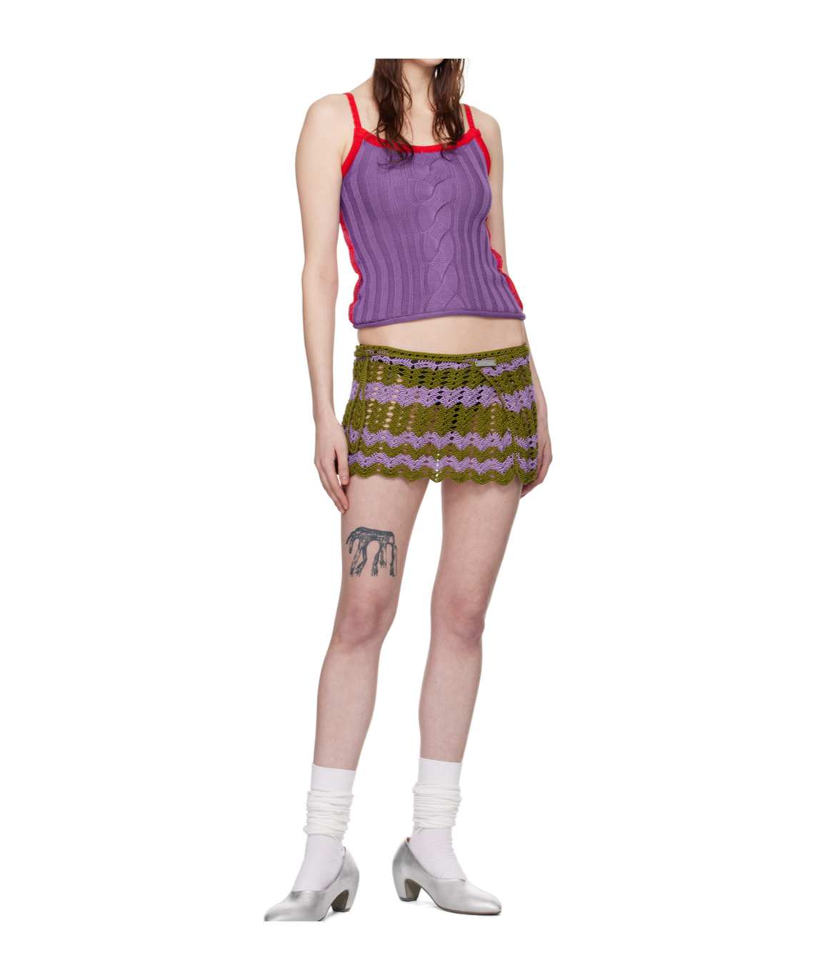 Edward Cuming Scalloped Miniskirt In Green