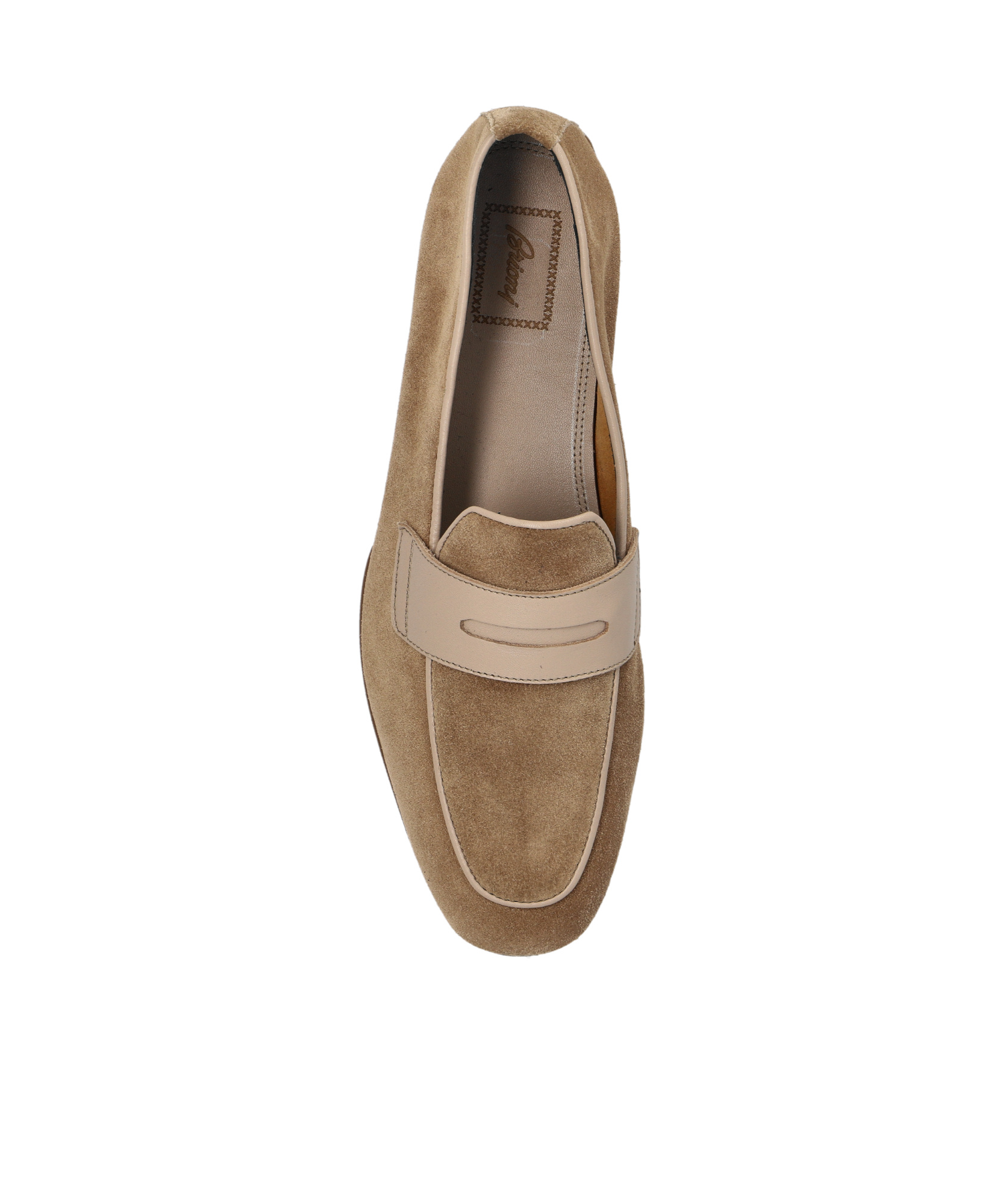 Brioni Round Head Loafer Shoes In Brown