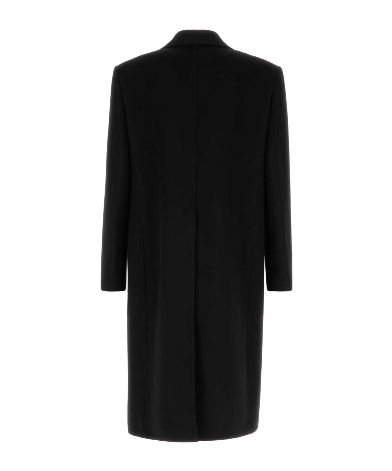 Gucci Wool Blend Coat Notch Lapel In Black