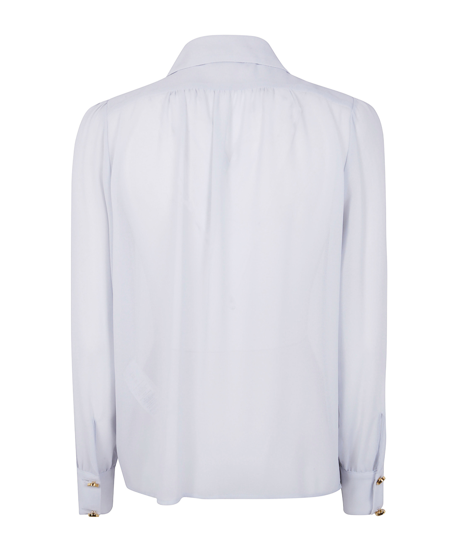 Elisabetta Franchi Chain-embellished Puff-sleeves Blouse In Blue