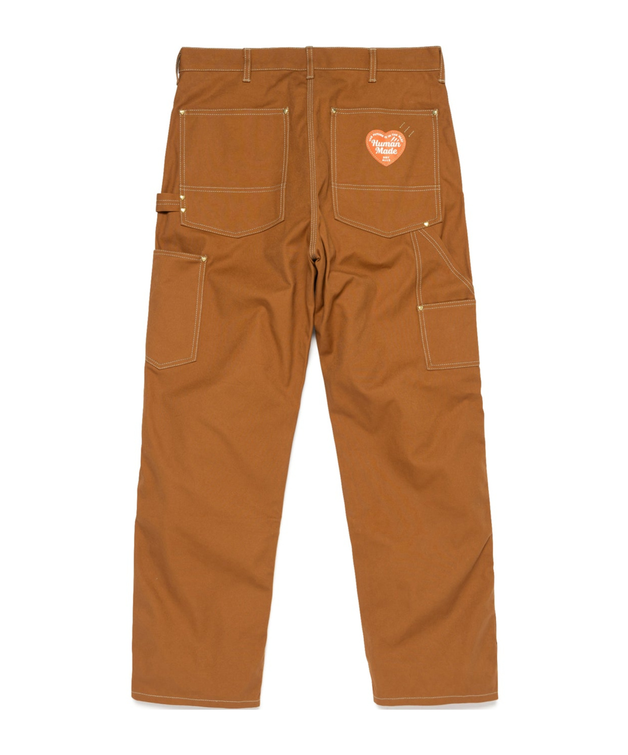 Human Made Duck Work Stitch-detail Cargo Pants In Brown