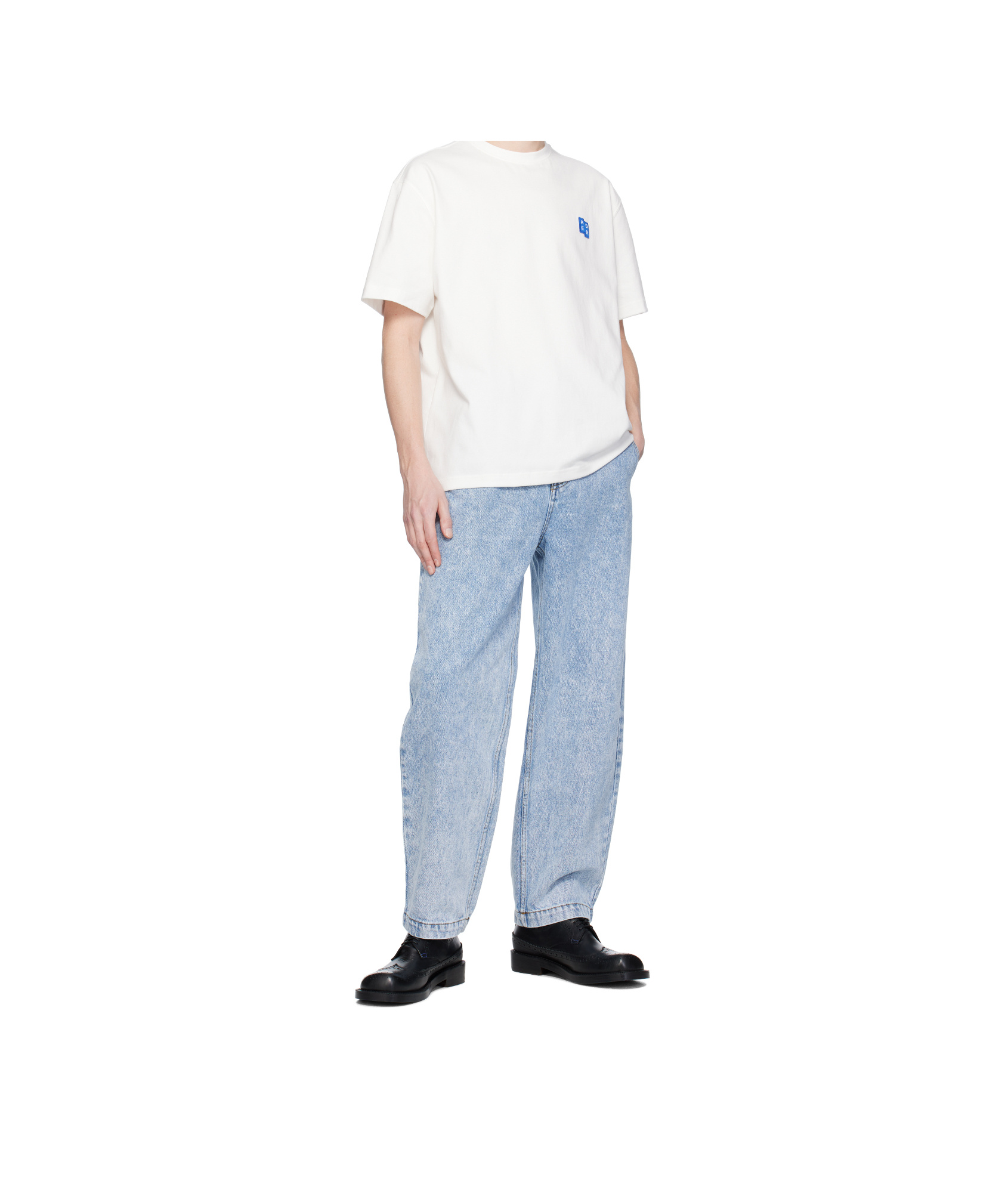 Ader Error Jeans With Belt Loops In Blue