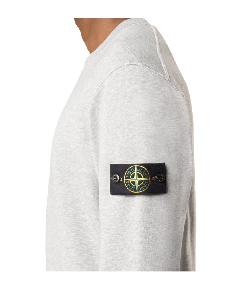 Stone Island Compass Badge Sweatshirt In Gray