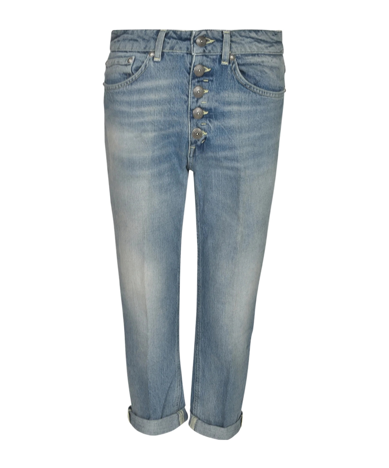 Dondup Button-front Denim Trousers In Gray