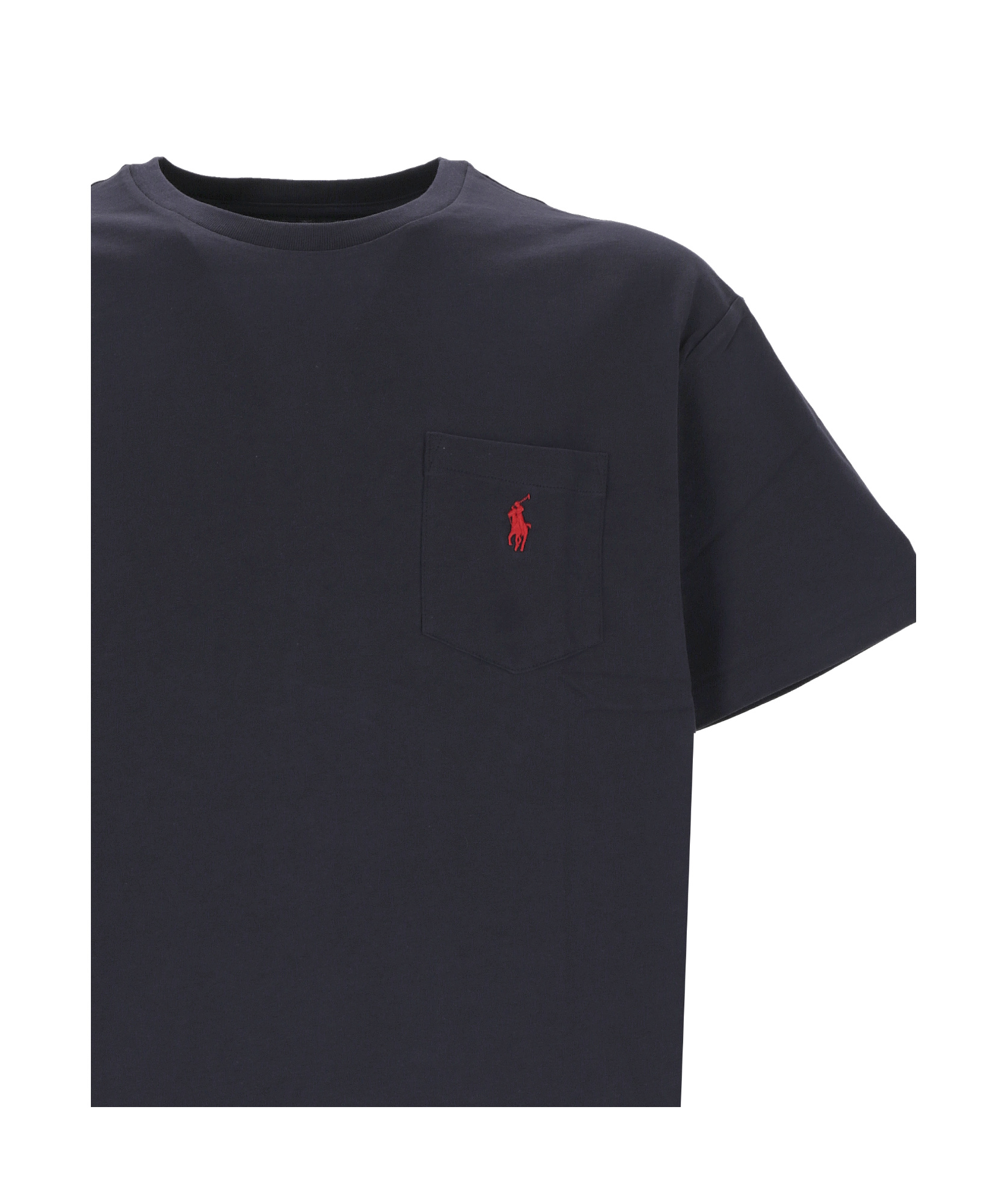 Polo Ralph Lauren Logo Embroidered Regular T-shirt In Black