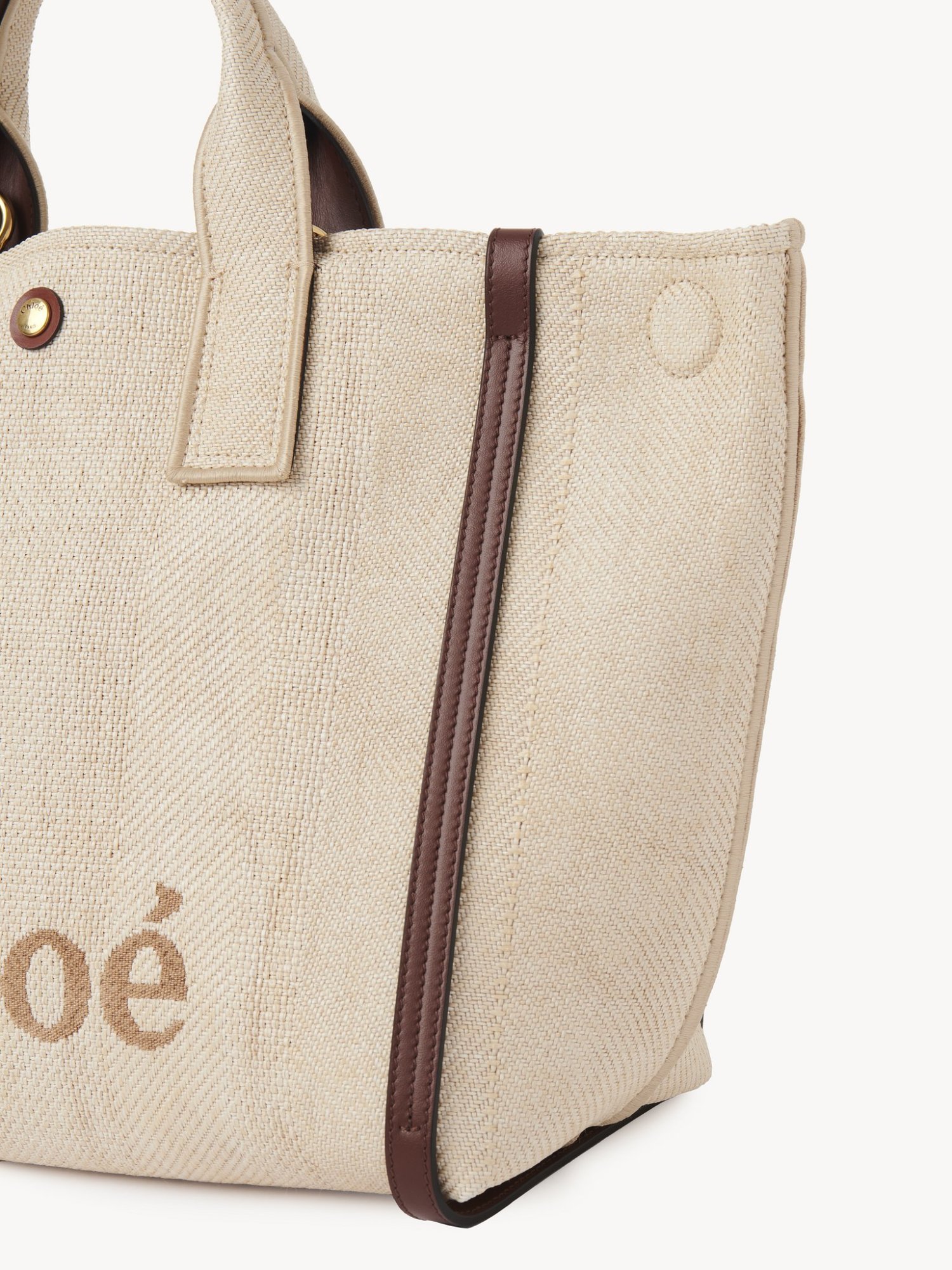 Chloé Carry Tote Bag In Raffia-effect Fibers