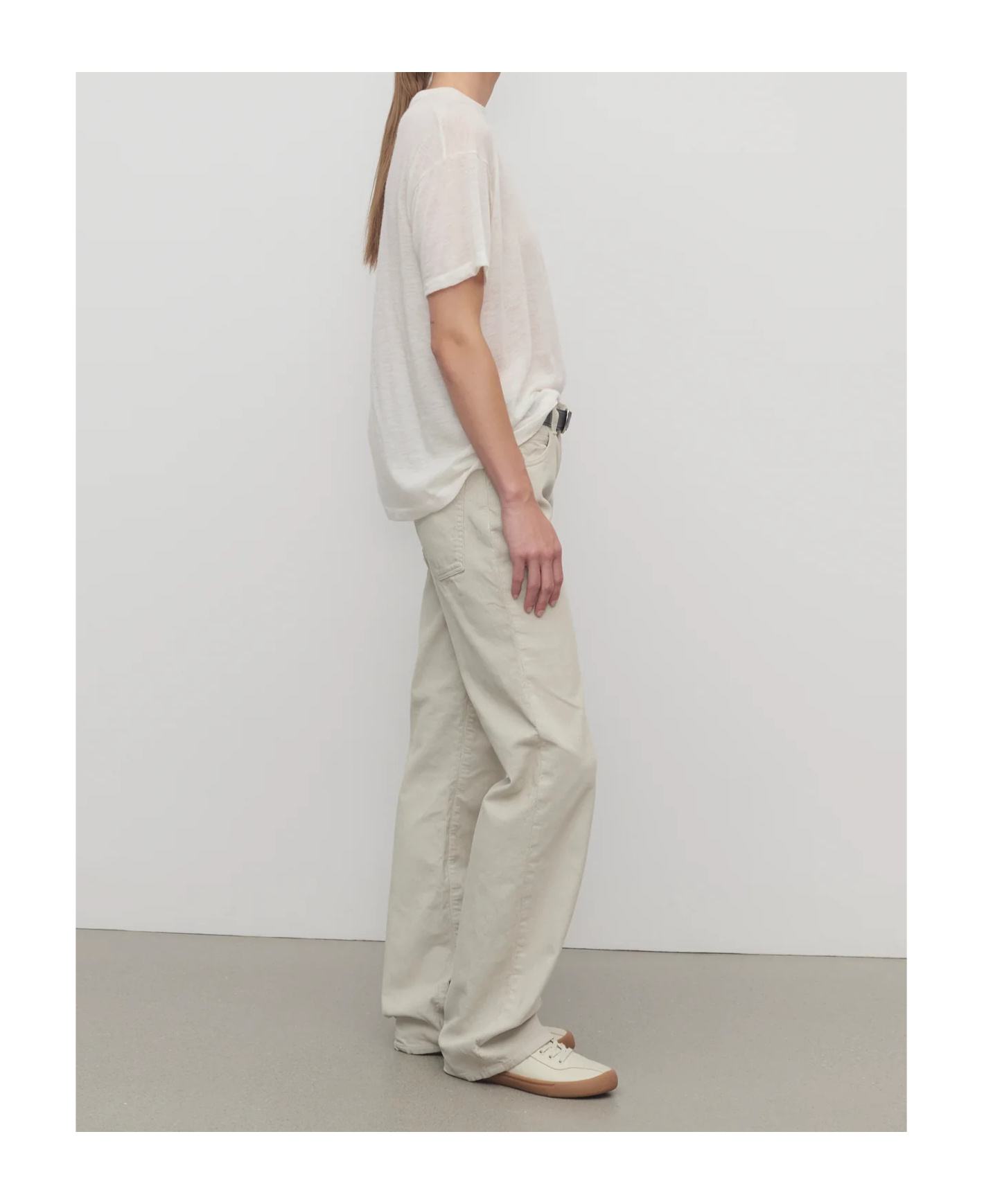 The Row Carlyl Corduroy Trousers In White