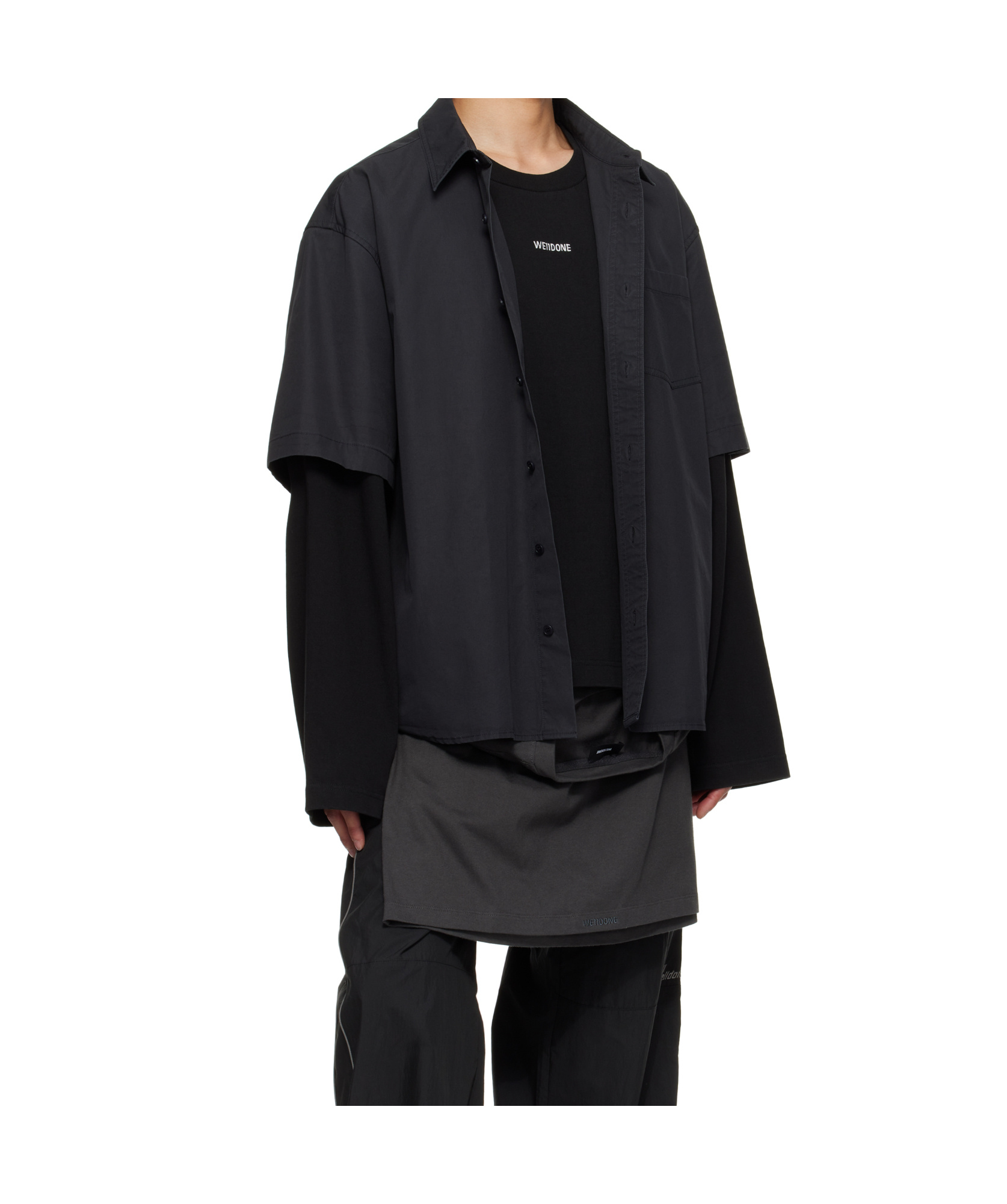 We11 Done Layered Shirt In Black
