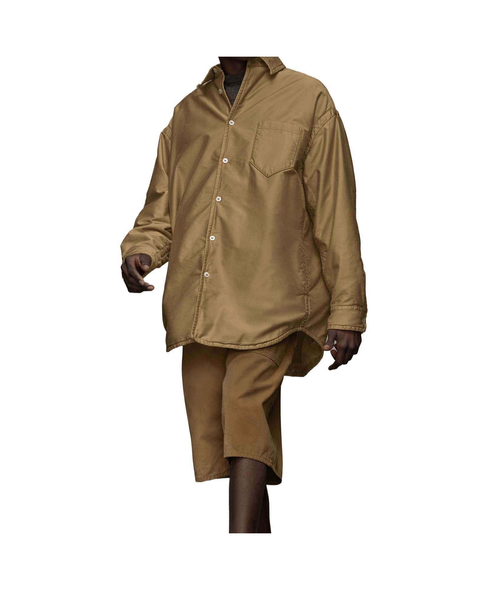 MAISON MARGIELA PADDED SATIN COTTON SHIRT