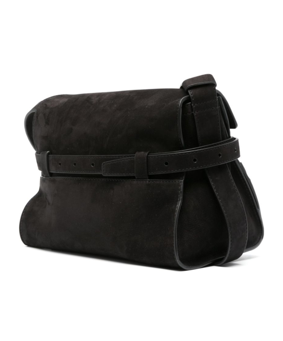 Moschino Tie Me Shoulder Bag In Black