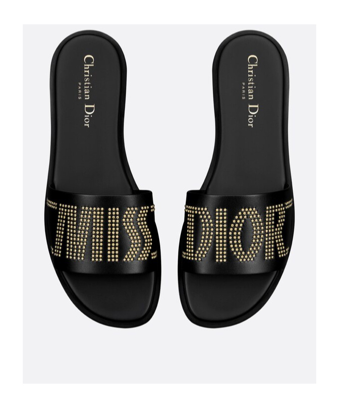 Dior Dway Slippers In Black