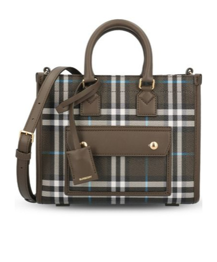 Burberry Patterned Tote Bag In Black