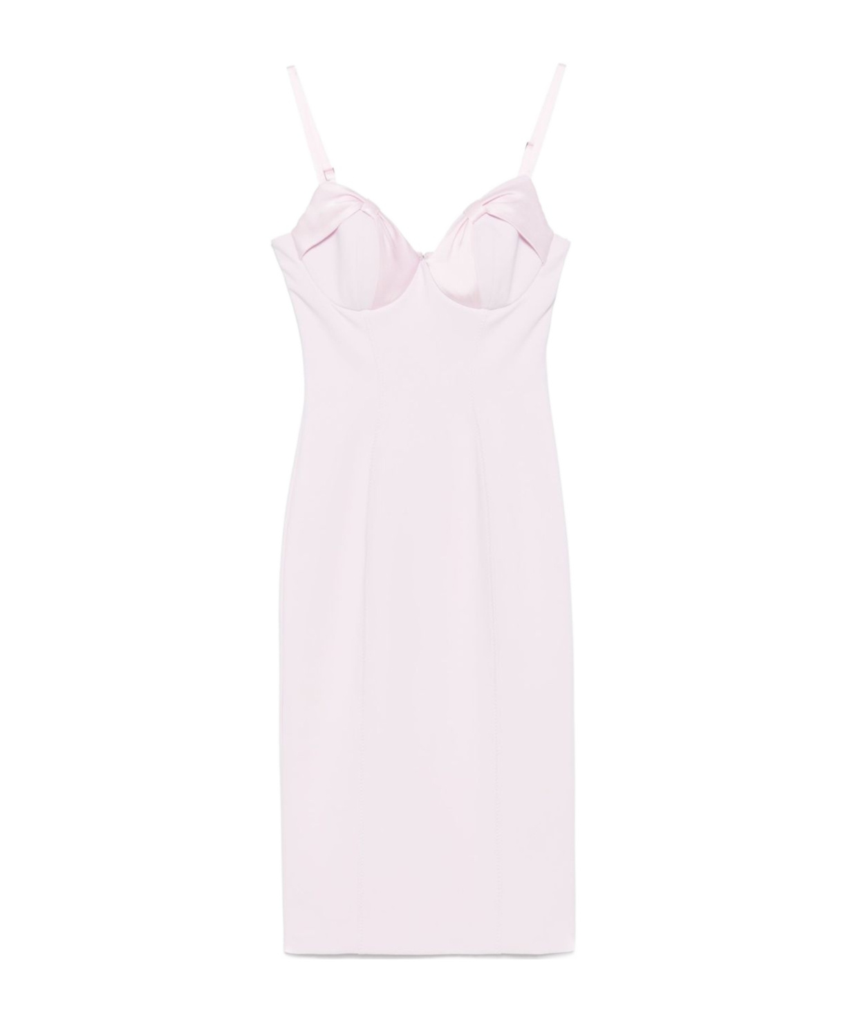 Elisabetta Franchi Fitted Midi Dress In White