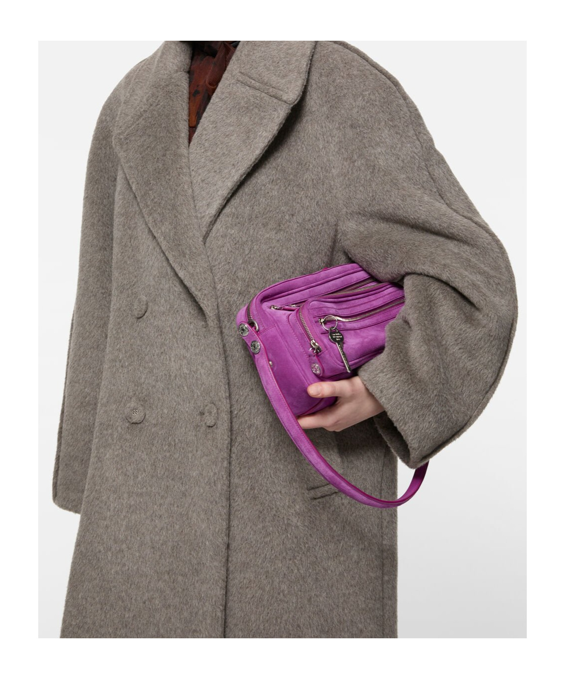 Acne Studios Double-breasted Wool-blend Coat In Gray