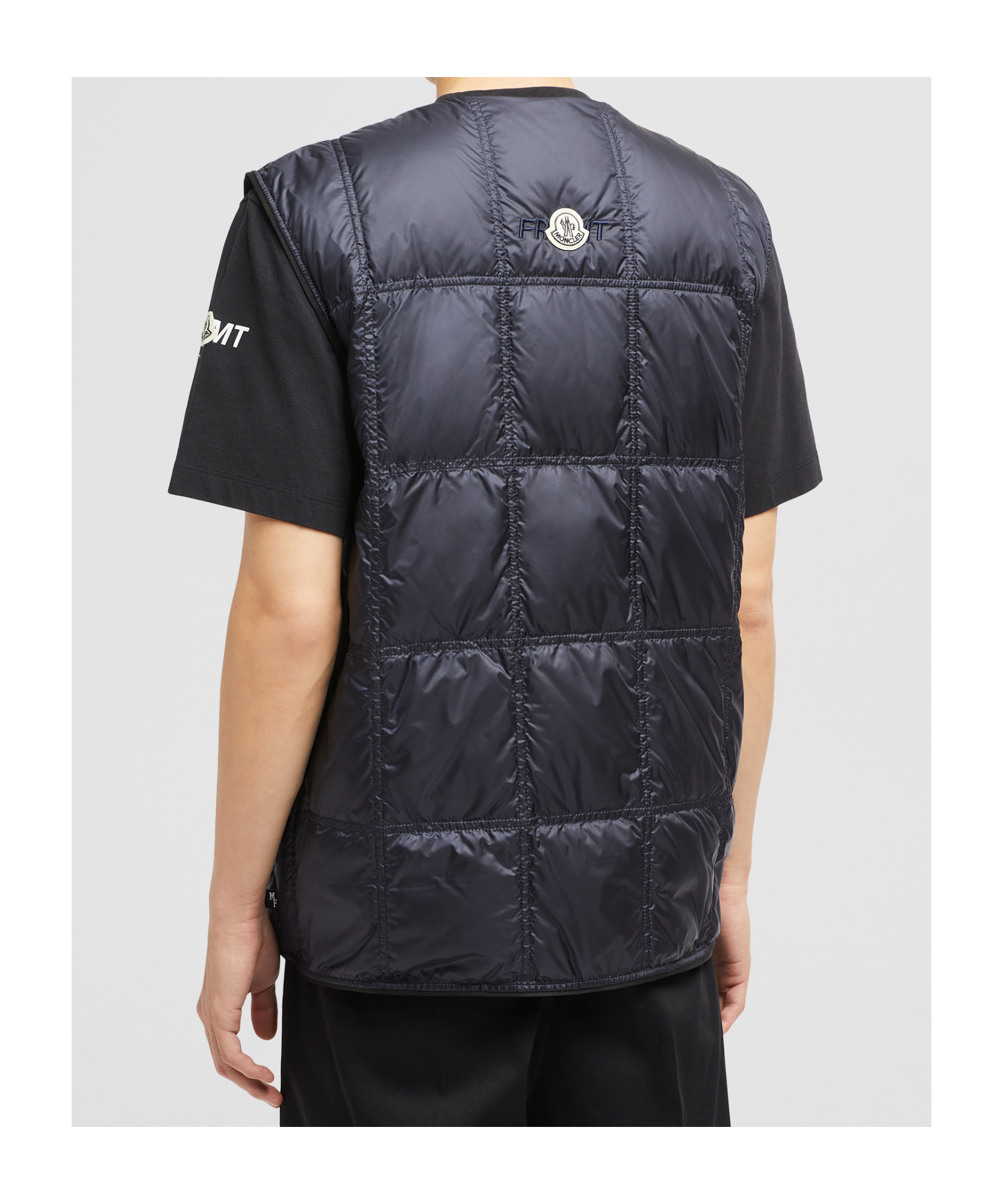 Shop Moncler X Frgmt Vaile Packable Down Gilet In Blue