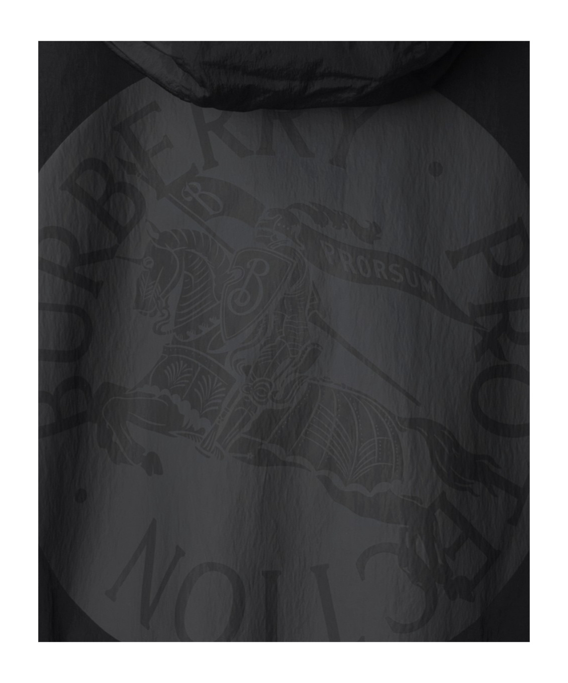 Burberry Equestrian Knight Badge Nylon Jacket In Black