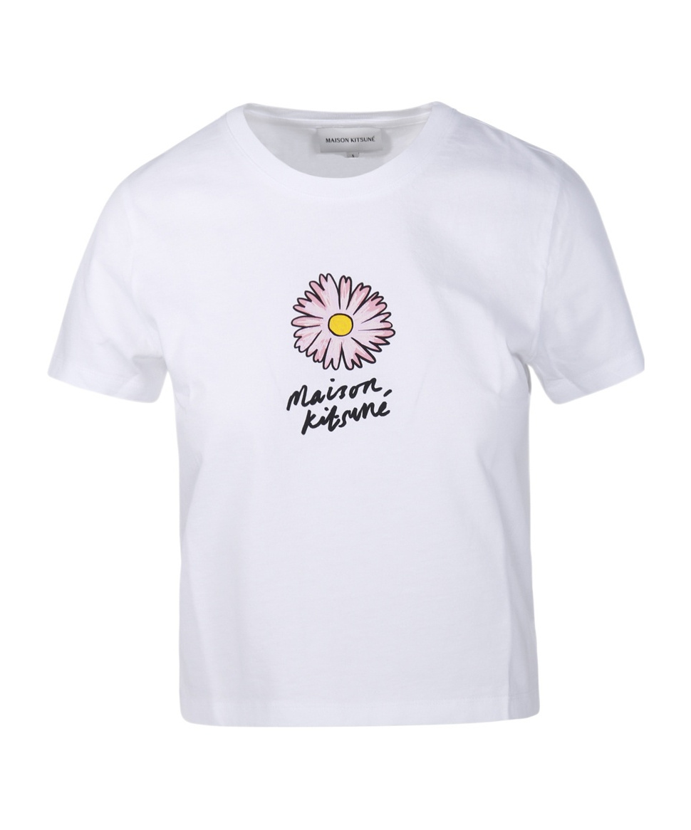 MAISON KITSUNÉ FLOATING FLOWER BABY COTTON T-SHIRT