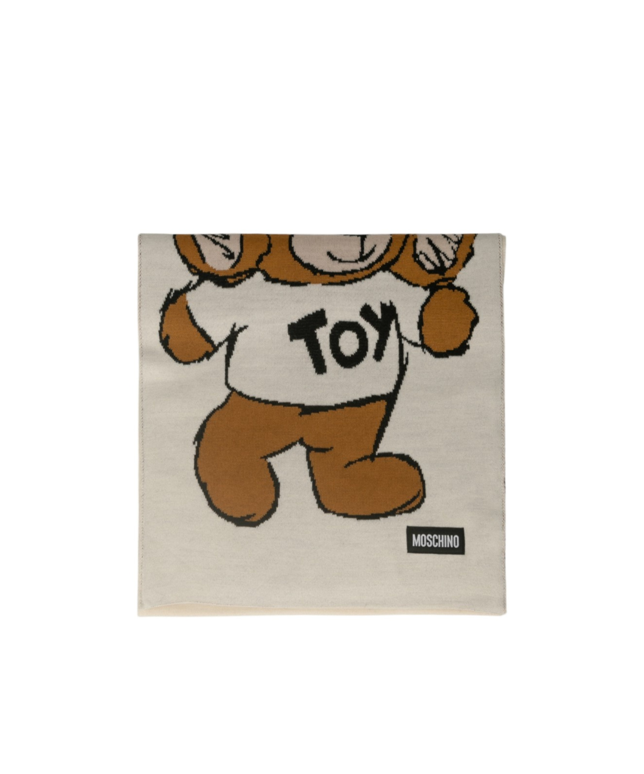 Moschino Bear Scarf In Nude