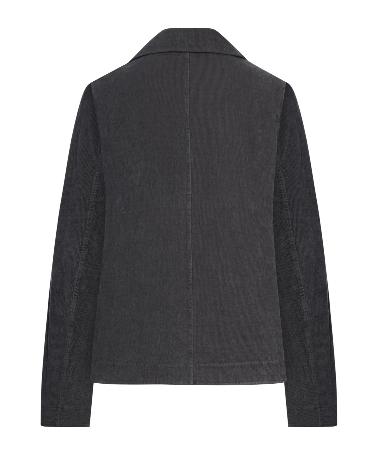 Transit Flared Velvet Ribbed Jacket In Black