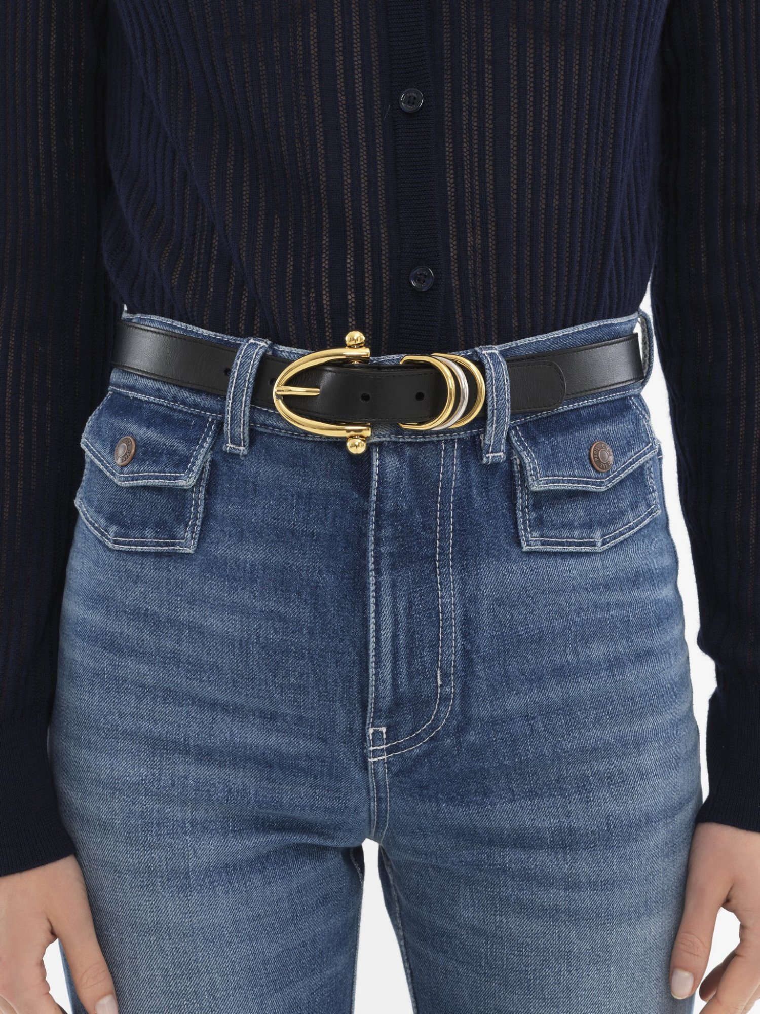 Chloé Bracelet Calf Leather Belt In Black