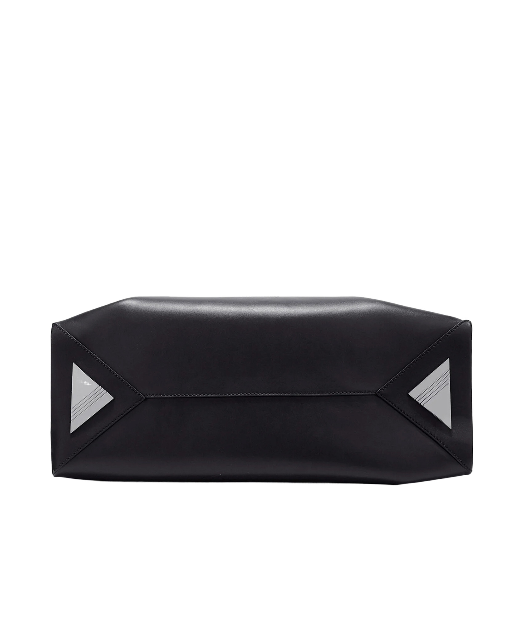 Attico La Passeggiata Medium Leather Shoulder Bag In Black