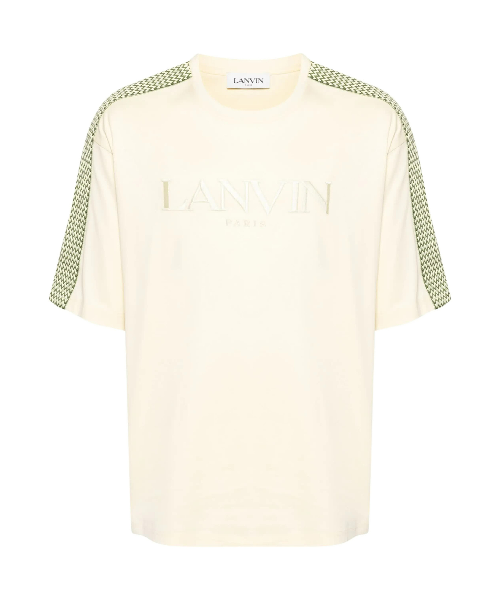 Lanvin Logo-embroidered Cotton T-shirt In White