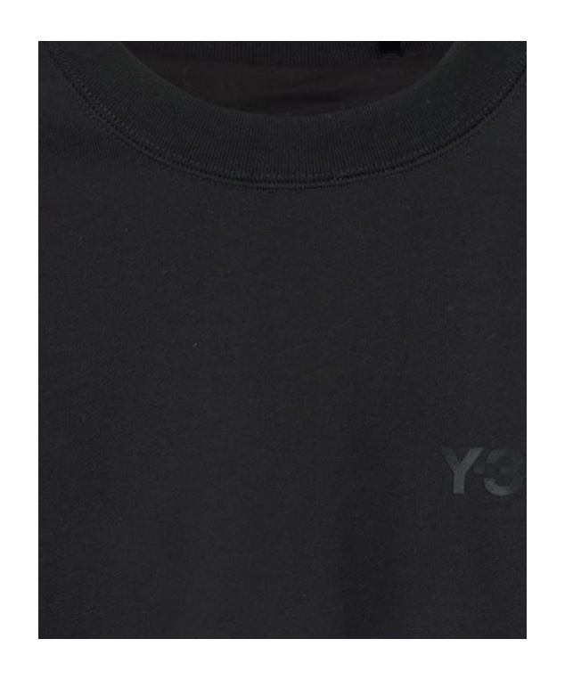 Y-3 Stretch Cotton Oversized Sweater With Crew Neck In Black