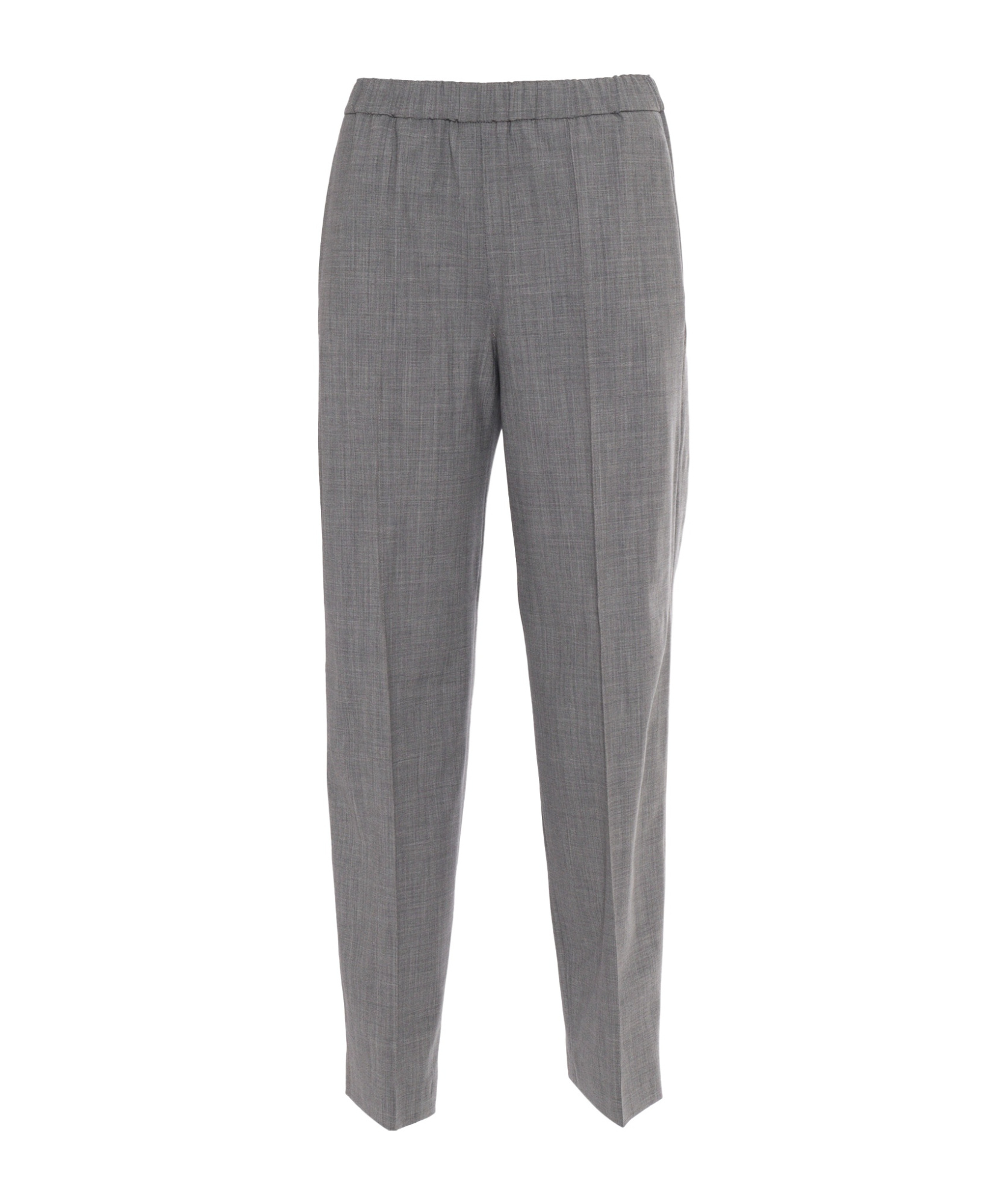 Fabiana Filippi Bistretch Wool Jogging Trousers With Filo Diamante In Gray