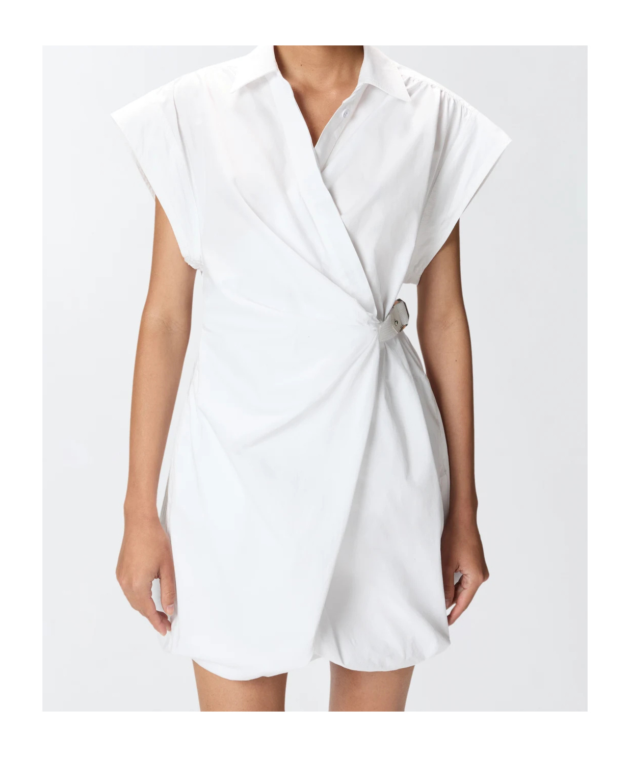 Pinko Short Shirt Dress With Crisscross