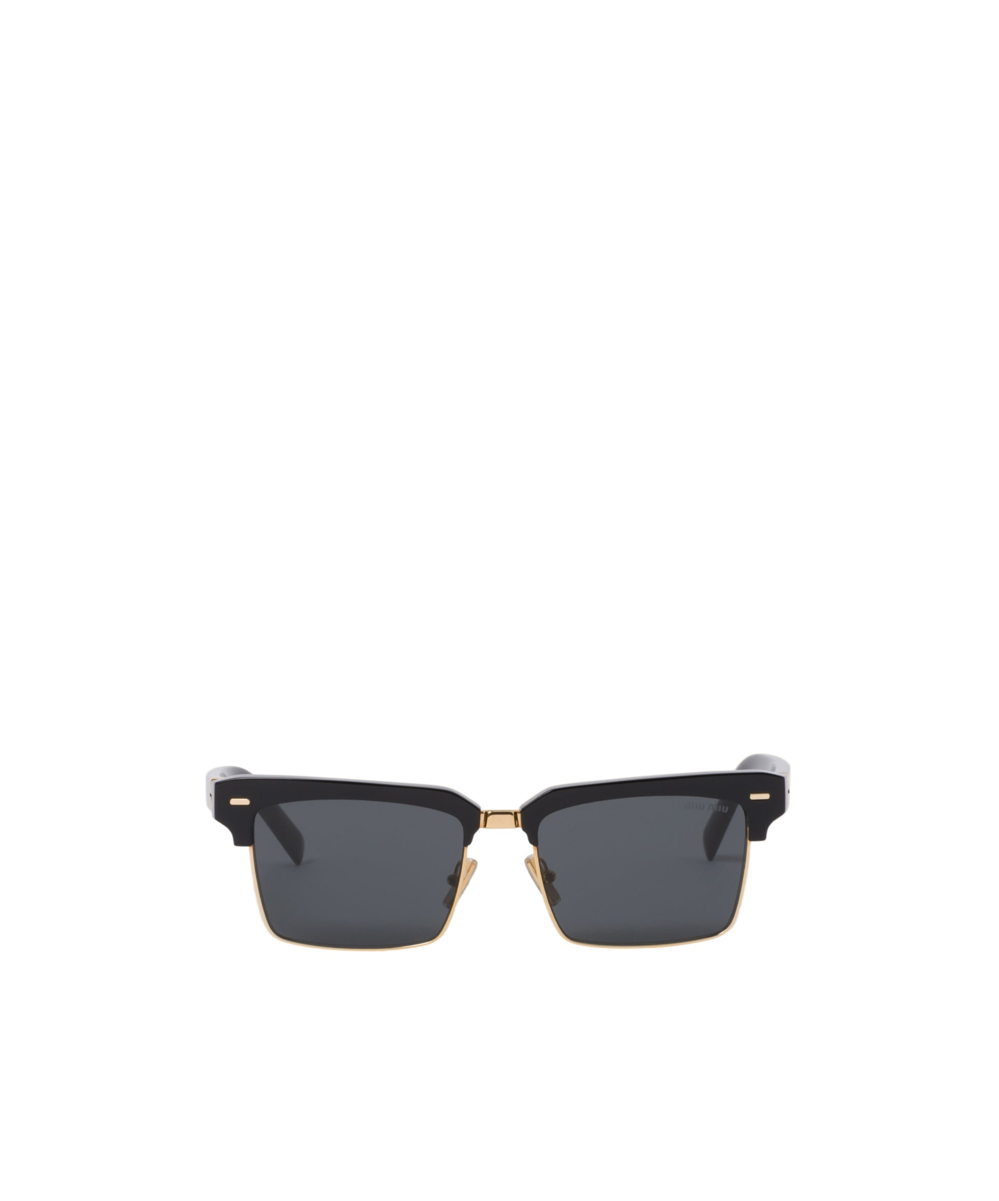 Miu Miu Logo Pattern Sunglasses In Gray
