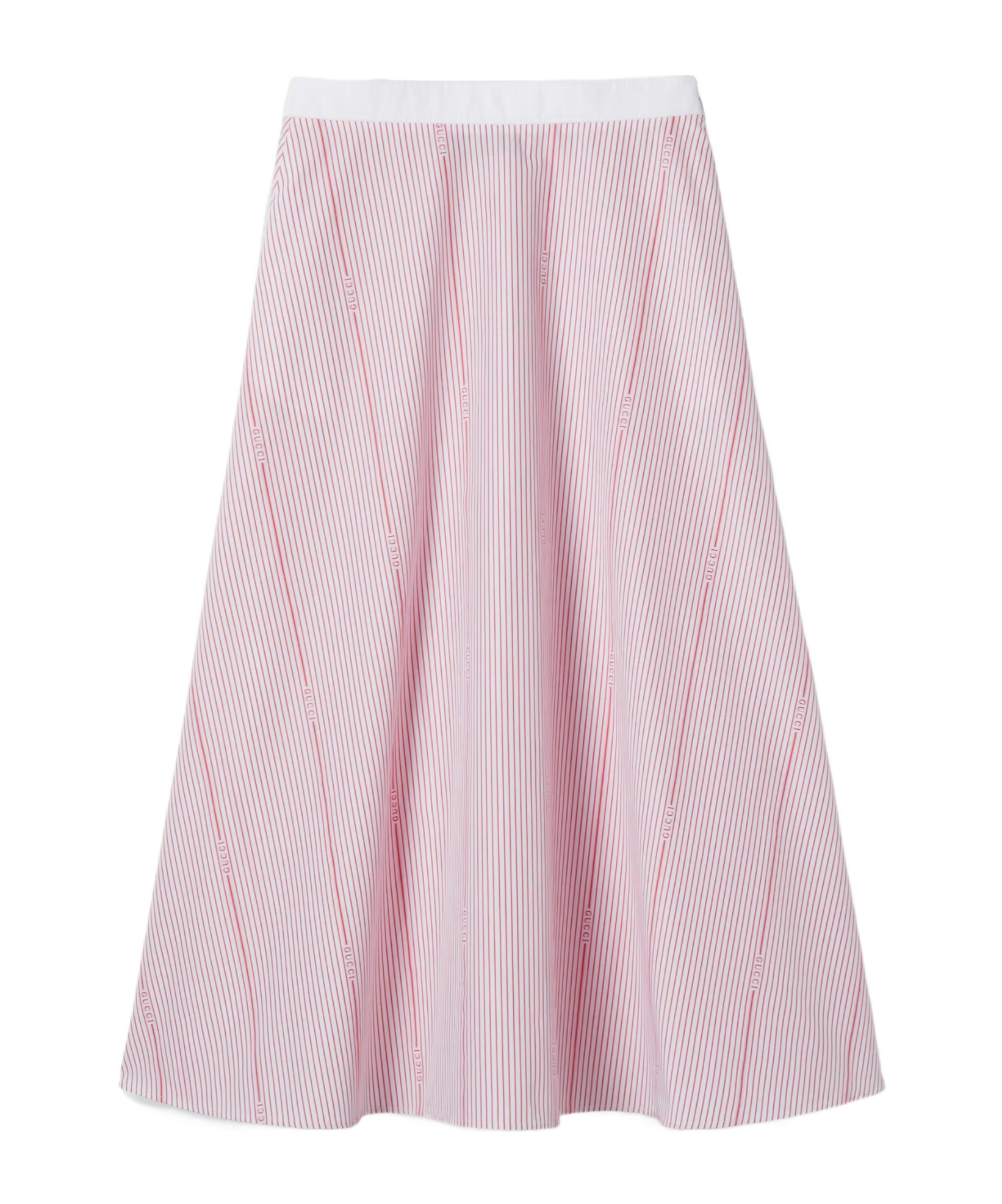 Gucci Cotton Fil Coupé Skirt In Pink