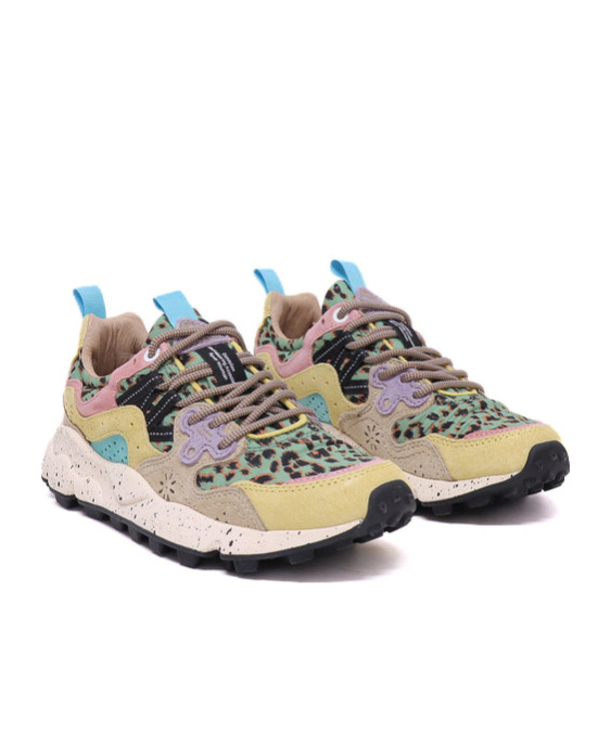 Flower Mountain Laced Sneakers In Multicolor