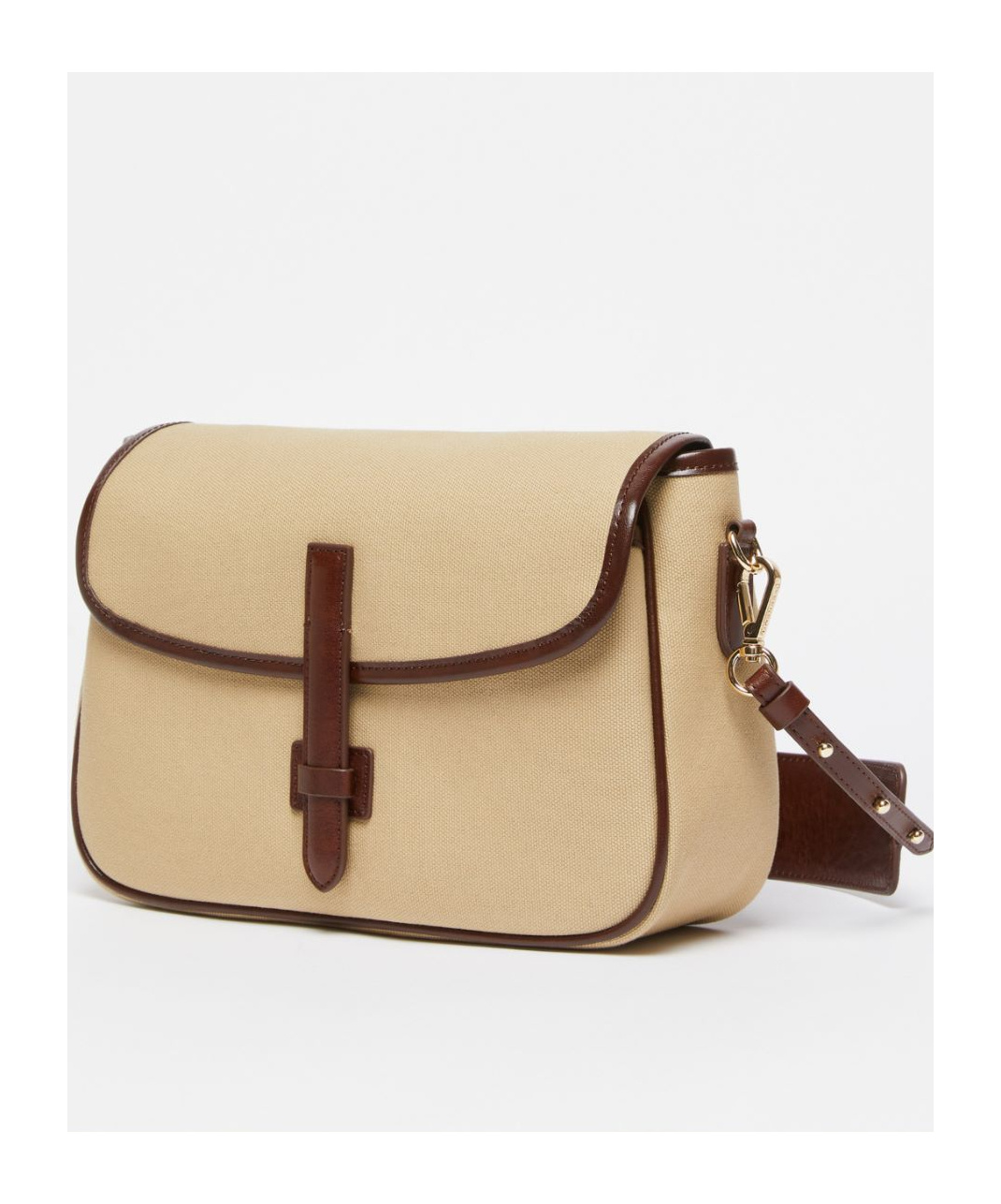 WEEKEND MAX MARA CANVAS AND LEATHER SHOULDER BAG