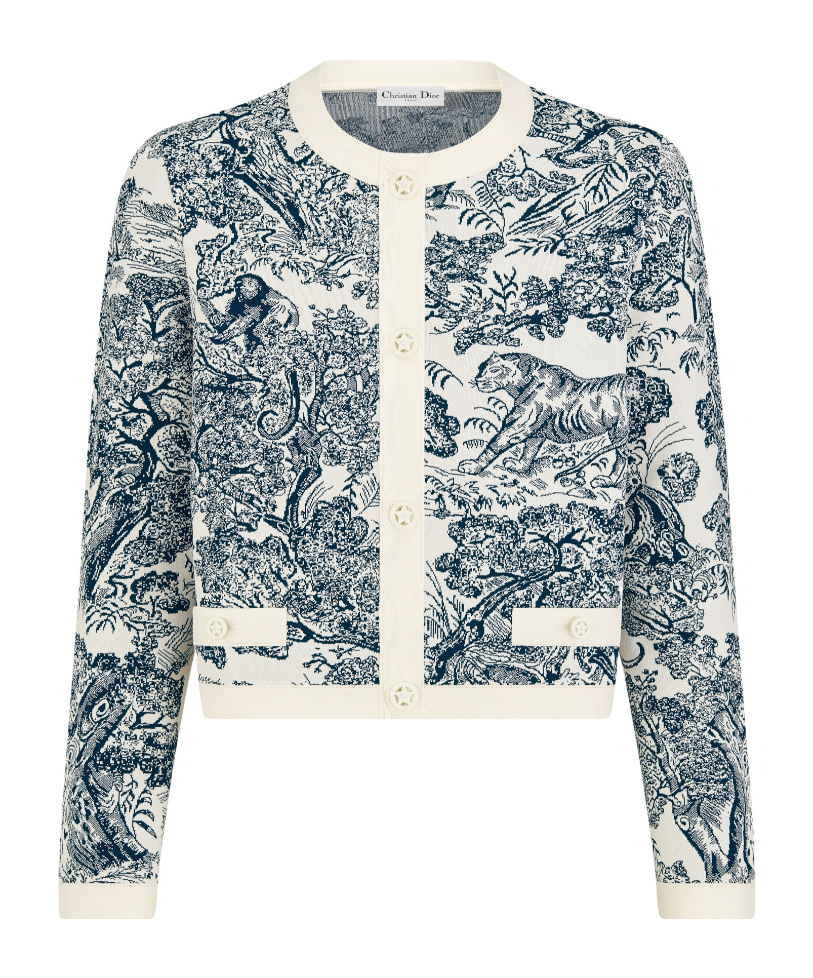 Dior Iviera Cropped Jacket In Multi