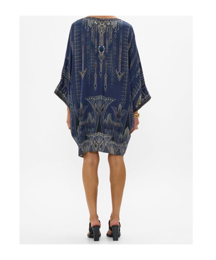 Camilla Pierced V Neck Short Kaftan The Egypt Effect In Black