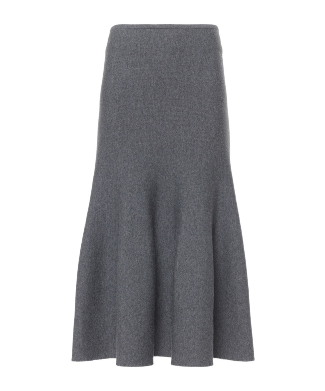 Khaite Odil Knitted Wool-blend Midi Skirt In Gray
