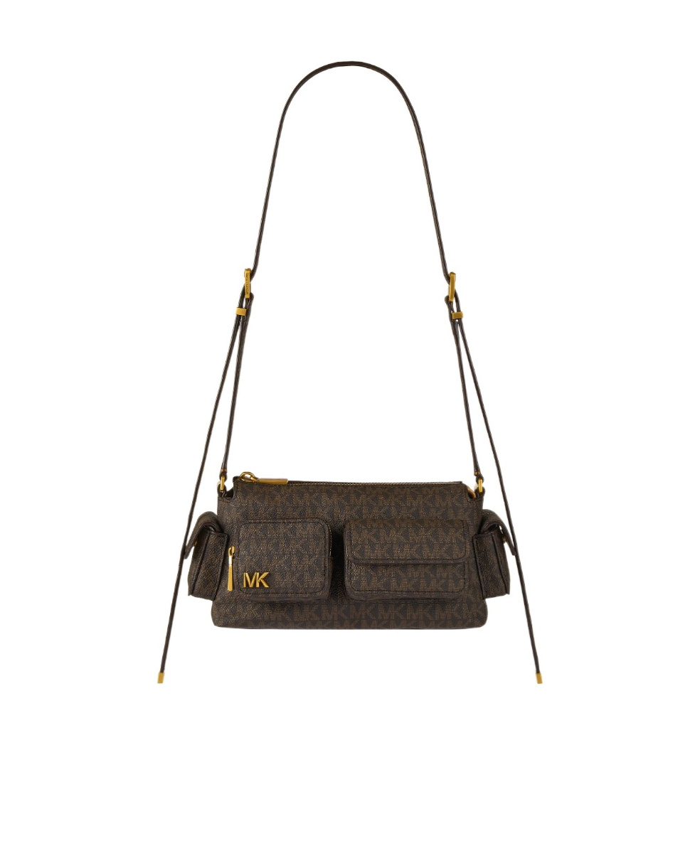 Michael Michael Kors Dakota Logo-print Crossbody Bag In Brown