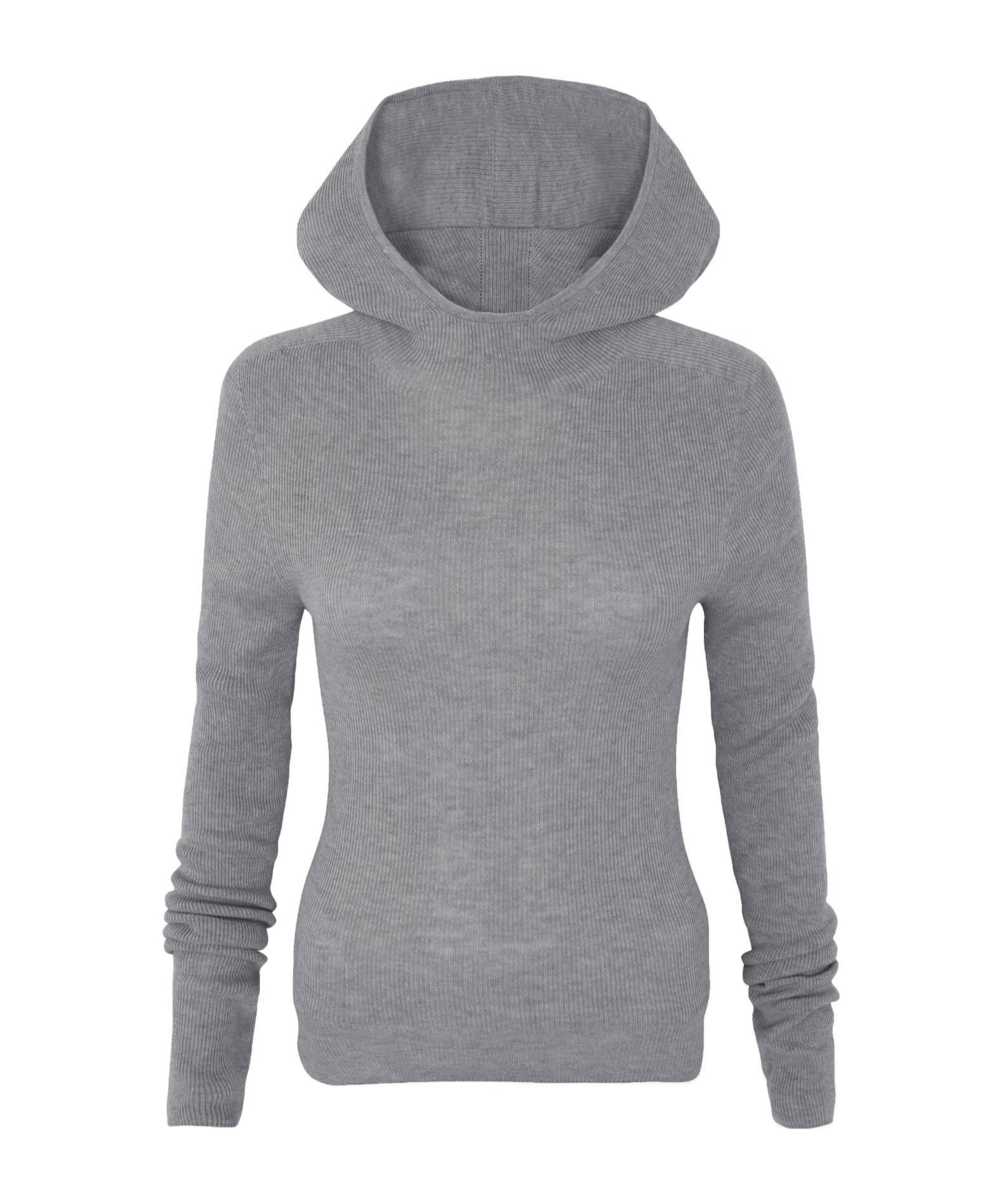 Shop The Frankie Shop Danae Hooded Knit Top - Grey