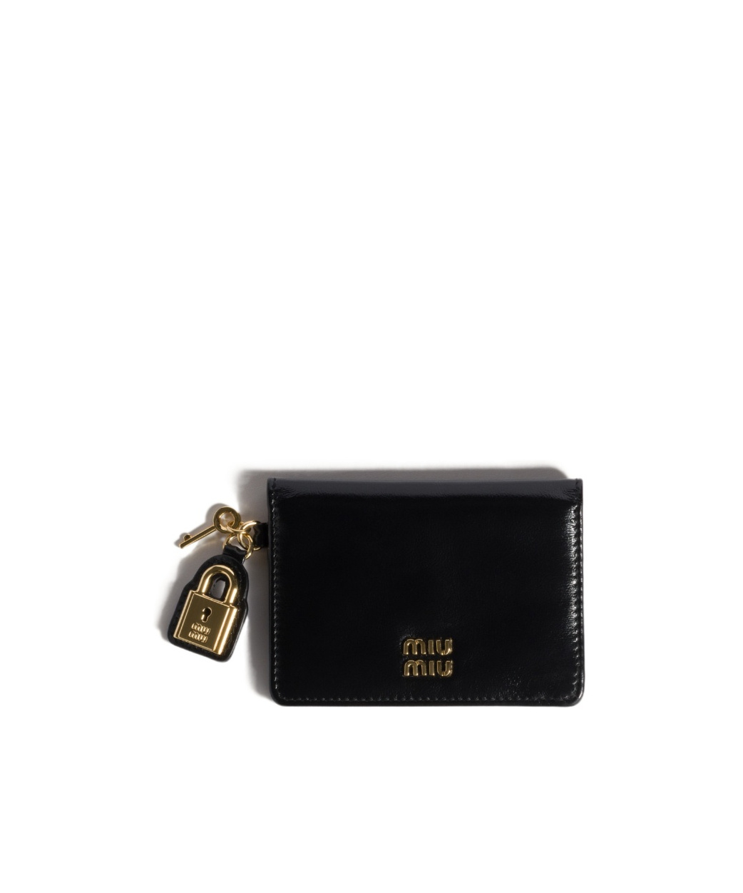 Miu Miu Leather Card Holder In Black