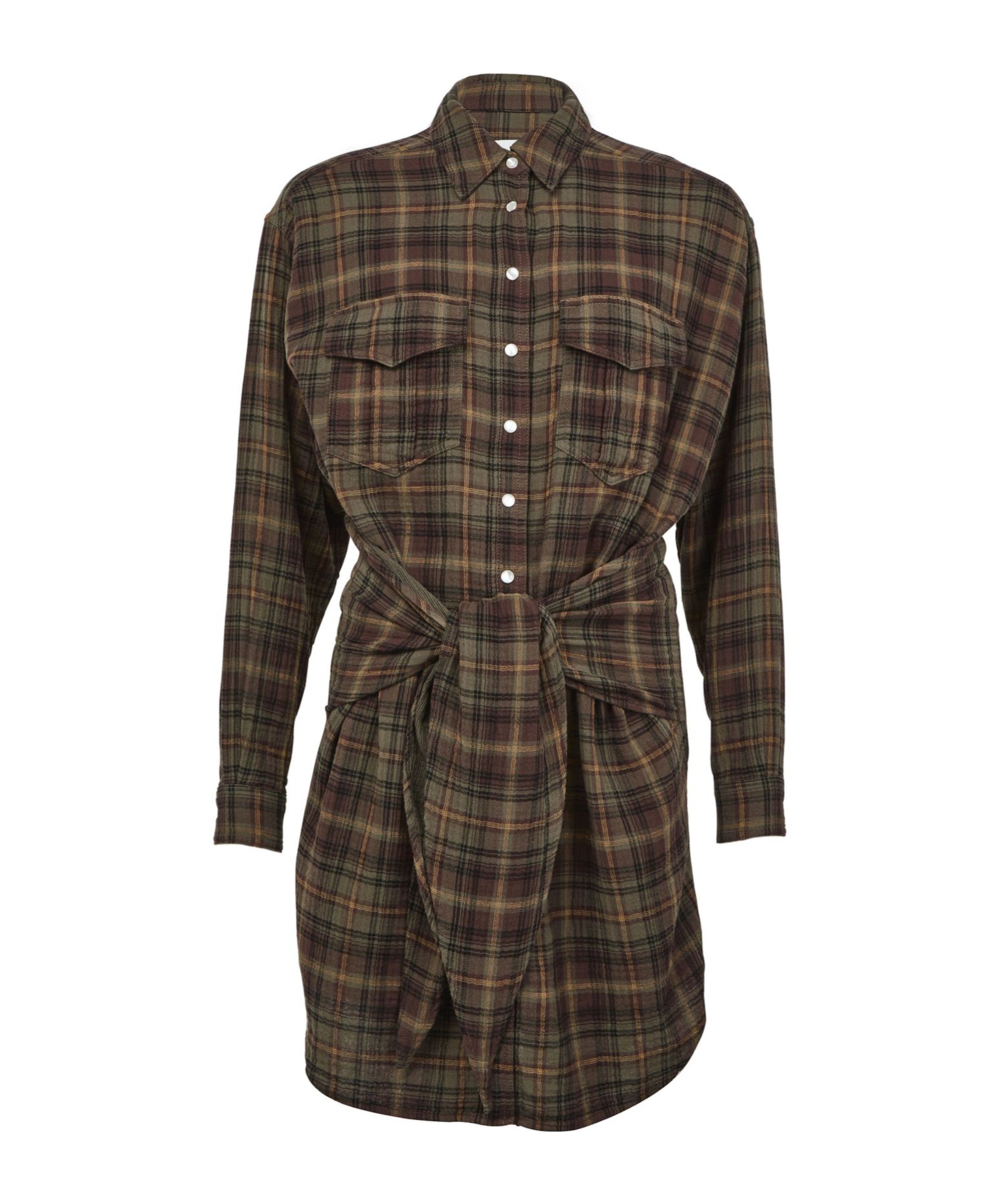 Shop Isabel Marant Étoile Nueva Mini Dress In Brown