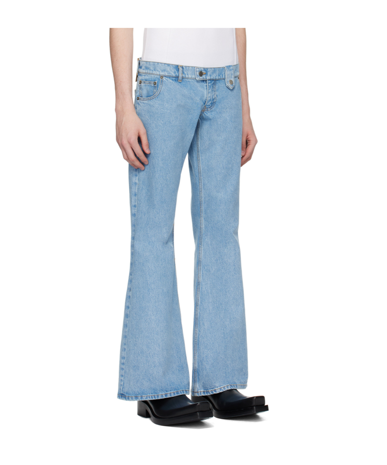 Egonlab Belt-loop Jeans In Blue