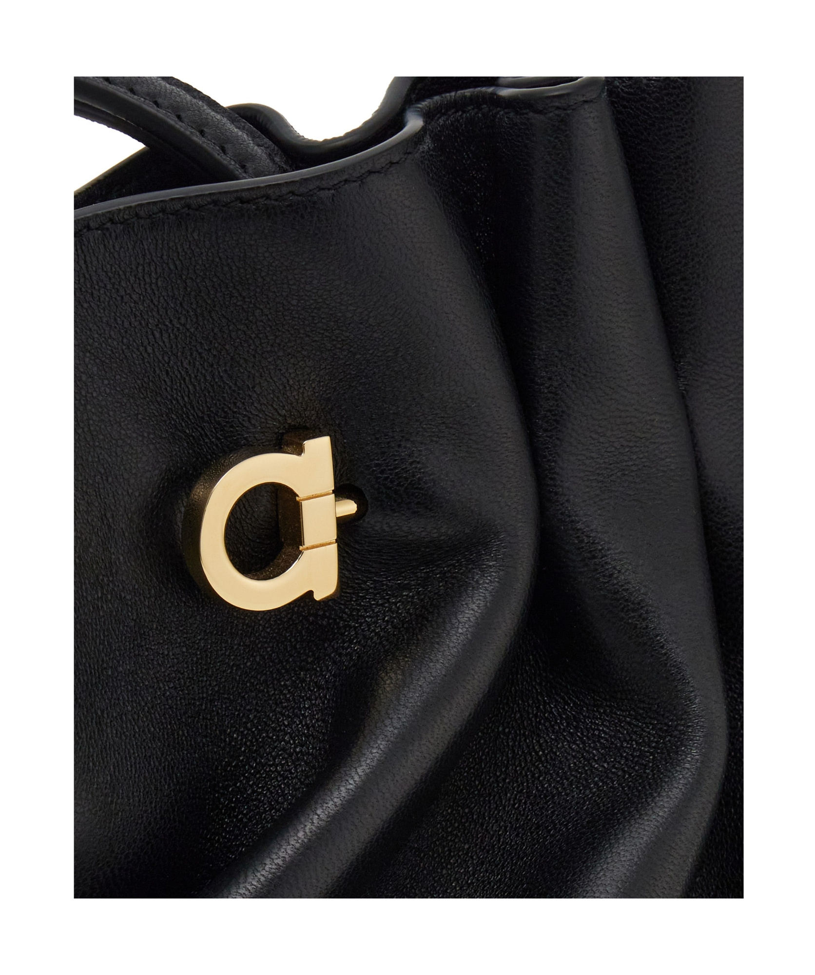 Ferragamo Medium Pleated Nappa Leather Shoulder Bag In Multi